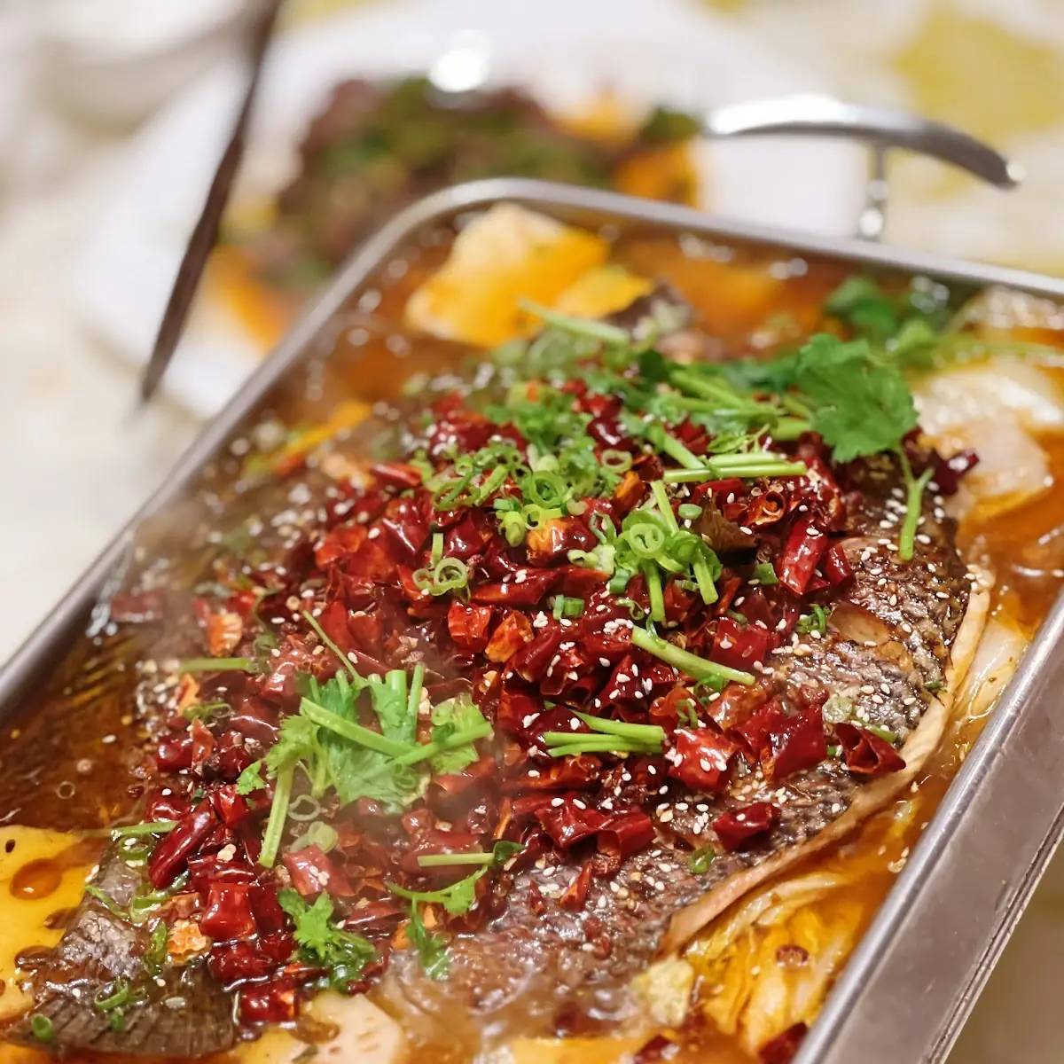 金牌涮烤鱼 house special roasted live fish, 海边人(白石店) Fishermans Chinese Fusion